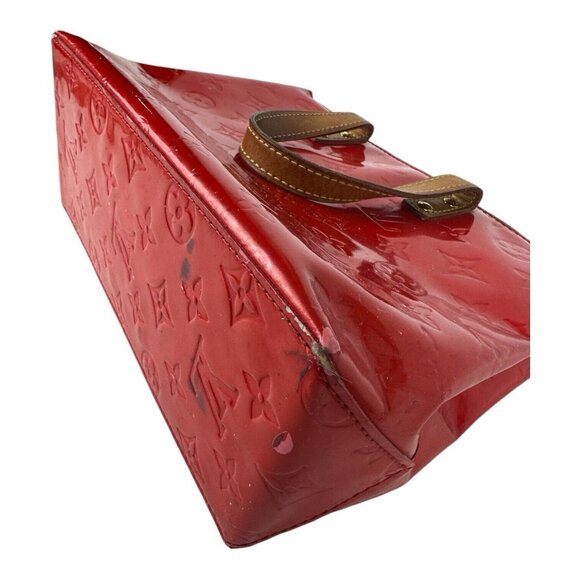 LOUIS VUITTON Reade PM Red Vernis Leather Tote Hand Bag Purse **READ** - Picture 14 of 16